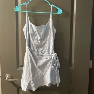 Princess Polly light blue ruffle tie dress